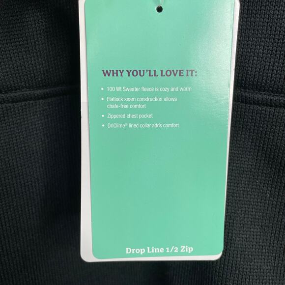 Marmot Drop Line Half Zip Sweater Fleece Pullover Jacket Black Mens M new nwt - Picture 10 of 14